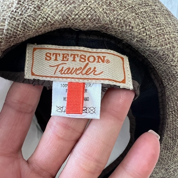 STETSON | Traveler Beige Fedora Hat Size Band Measurement Approximate 22” - Picture 5 of 9